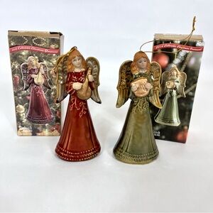 Badcock & More Porcelain Angel Christmas Ornament With Bells 2